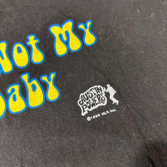 Vintage 1999 Austin Powers It's Just Not My Bag, Baby Promo Tshirt Black Mens XL - Picture 3 of 7
